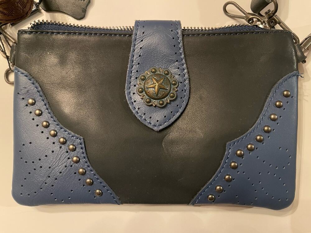 Montana West Crossbody/Convertible Clutch Purse ( Dark Navy Blue)